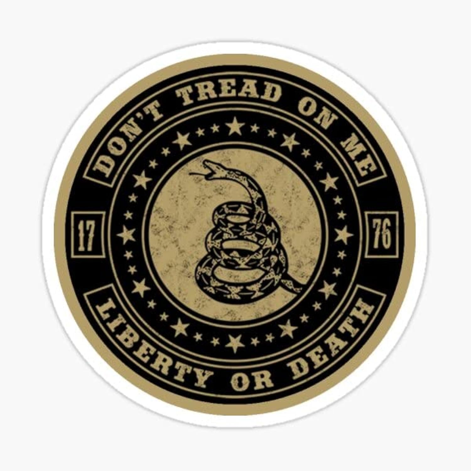 Liberty or Death US Flag Patriotic Sticker Snek, 2 or 6 inches - Car Sticker Decal Military Navy (2in)