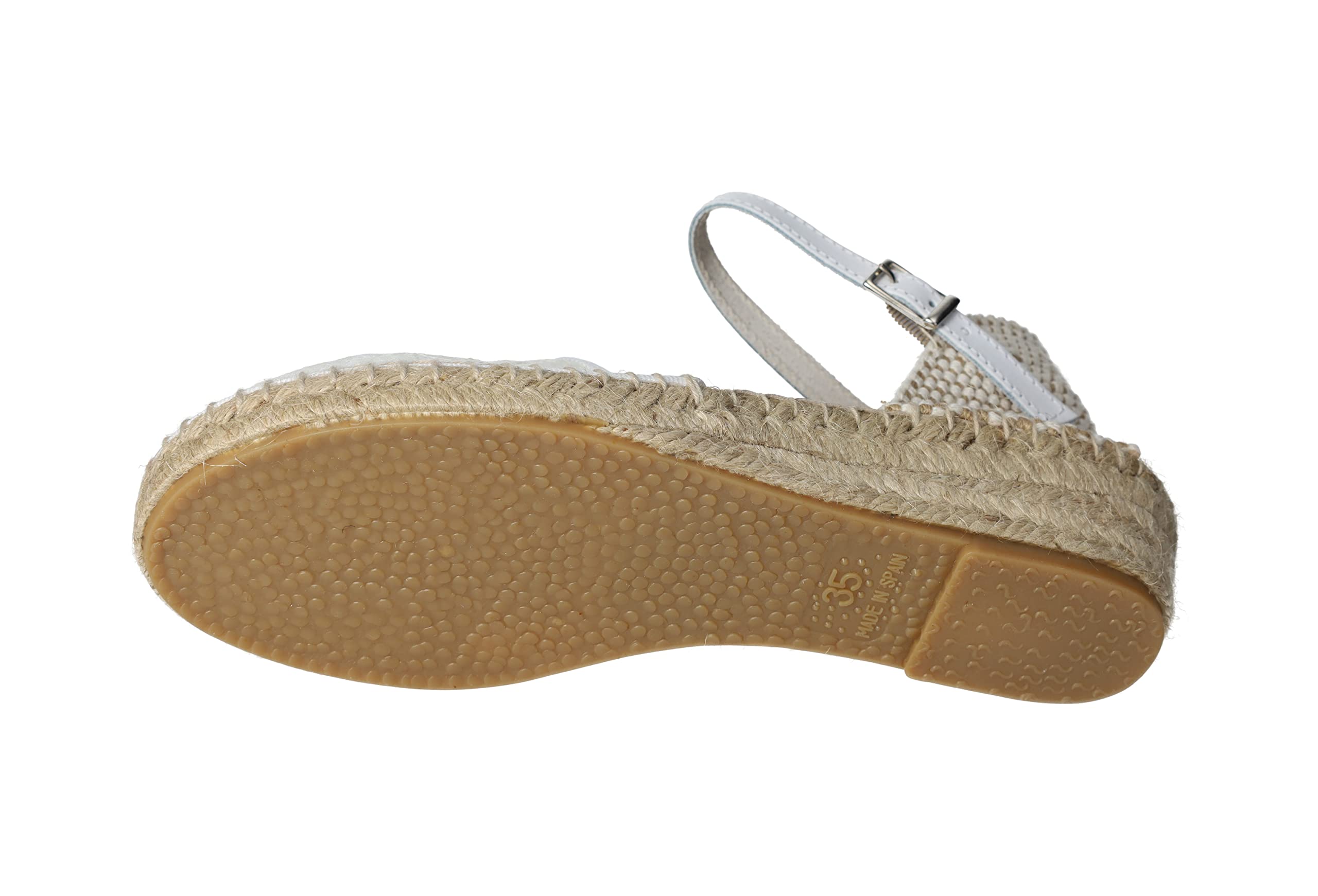MADE IN SPAIN 223 Alpargatas ESPARDEÑAS para COMUNIÓN o Ceremonia de Lona Blanca con Flores pegadas Beig de Maredas Espadrilles Hechas en Caravaca de la Cruz, España NIÑA Zapato COMUNIÓN