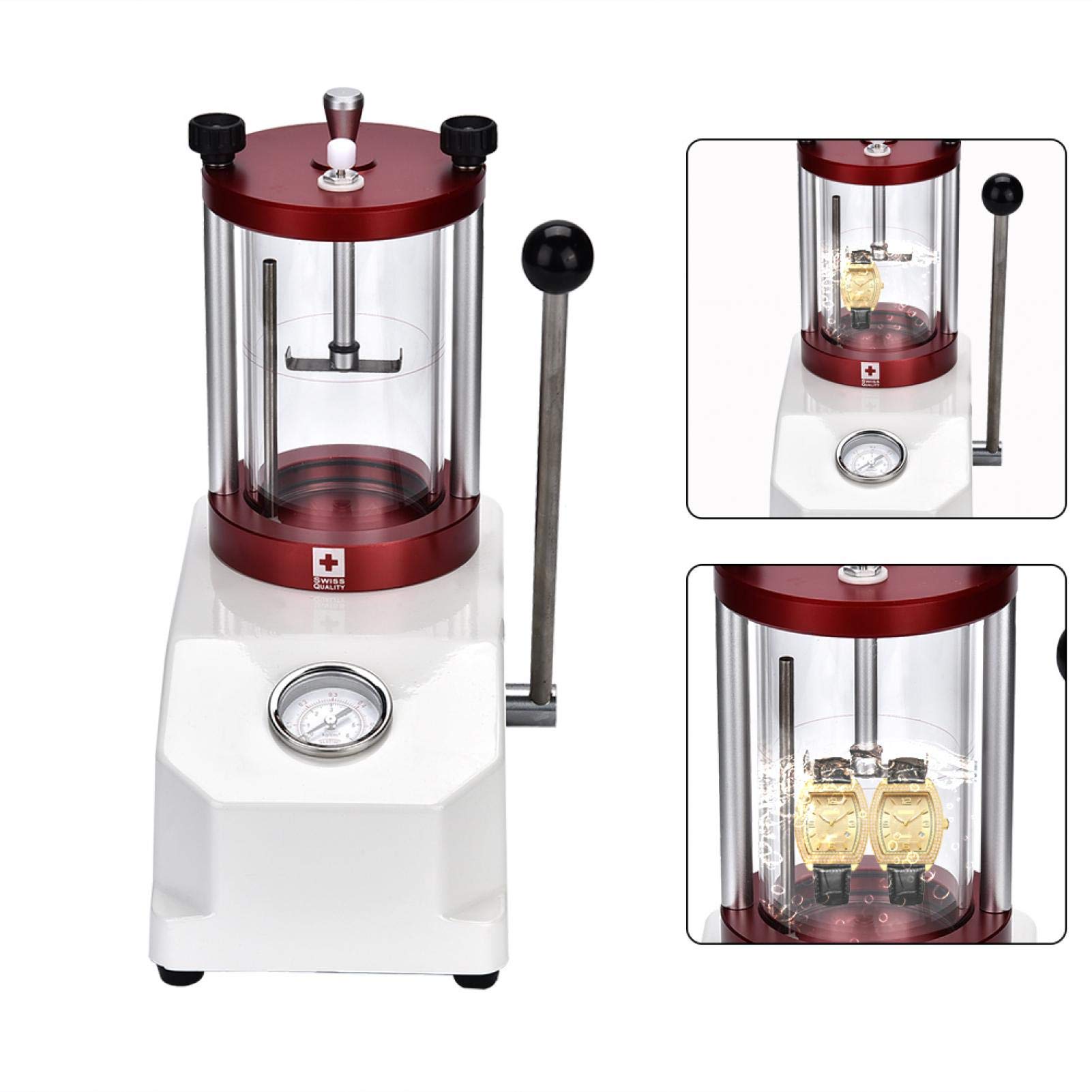 Zegarek wodoodporny tester Zegarek wodoodporny tester Przezroczysty cylinder ułatwiający obserwację Świetny dodatek dla zegarmistrzów i do naprawy zegarków