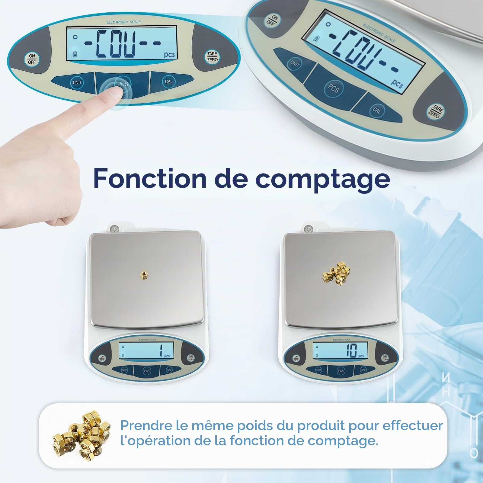 CGOLDENWALL Lab Analytique Balance 5000g/0,01g, Tare/Compte/13 Unités | Haute Precision Laboratoire Balance, Plateau Inox 16 x 18 cm, pour Labo, Bijouterie, Industrie, Pré-Calibrée Prête à l'Emploi