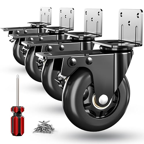 Side Mount Plate Caster Wheels - Thickened L-Shaped Mounting ，Heavy