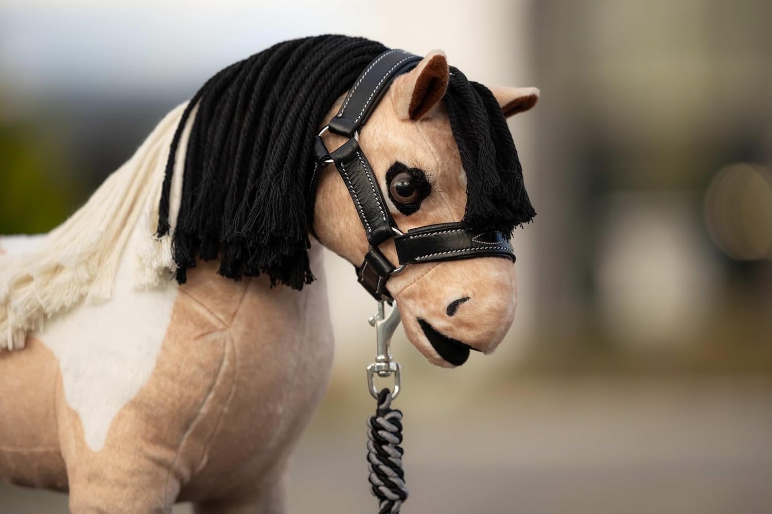LeMieux Toy Pony Leather Halter & Leadrope - Suitable for 3+ - Black