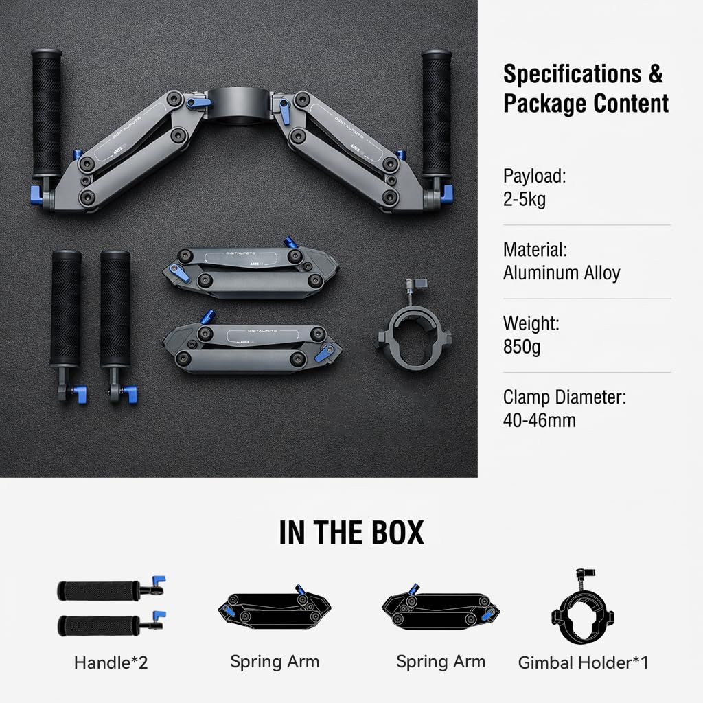 ARES-SE z Axis Gimbal Dual Handle Grip do DJI RS Stabilizers