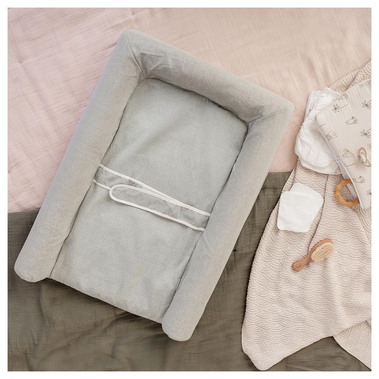 Matelas à langer Mat' Confort kaki chiné
