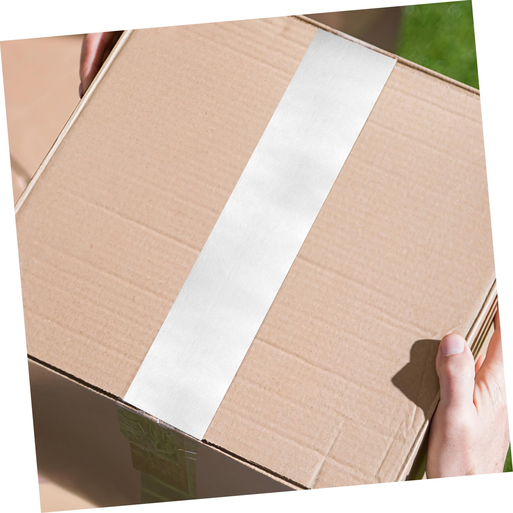 Artibetter 2 Nastro Adesivo Bianco Carta Scrivibile Nastro Resistente Sigillante per Traslochi e Spedizioni Multifunzione