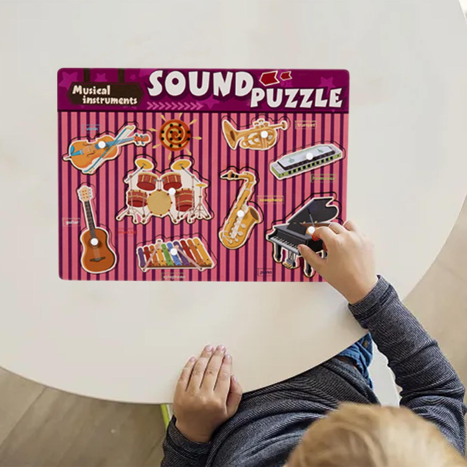 Klangpuzzle, Steckpuzzle Zur Förderung Der Feinmotorik, Geschenkidee für Kleinkinder von 2 5 Jahren, Musik