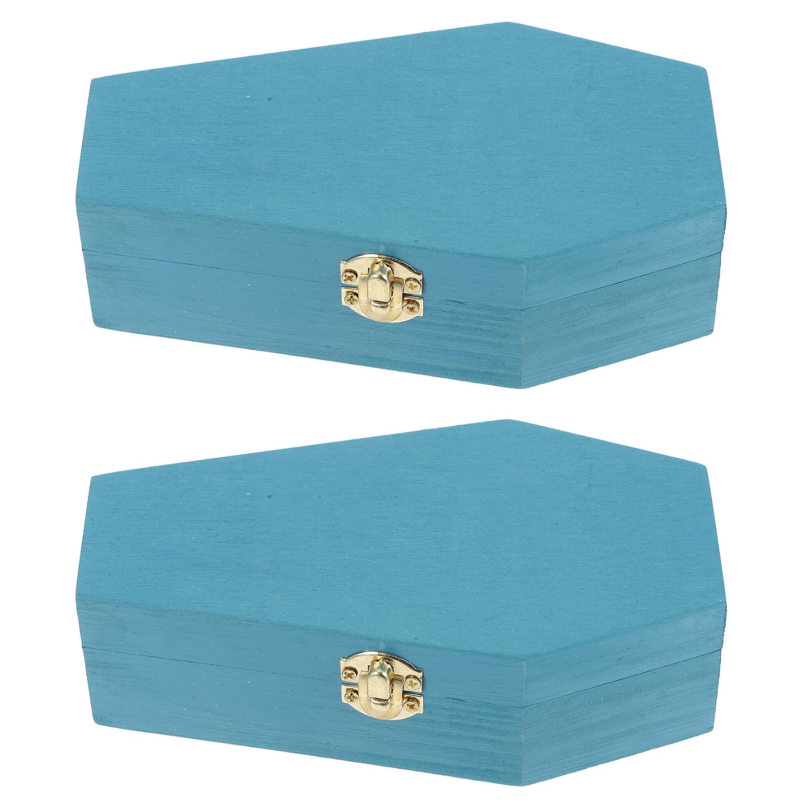 POPETPOP 2 joyeros de madera con forma de ataúd, contenedor de dulces de