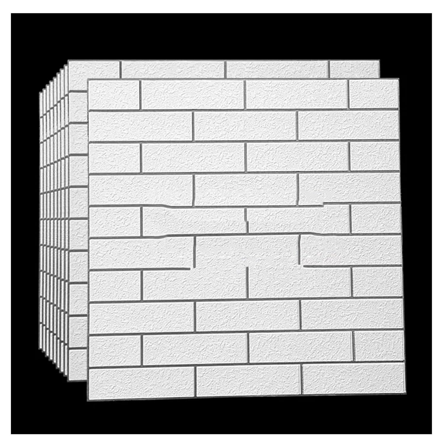 Panneaux muraux 3D autocollants revêtement mural imitation brique pour salon