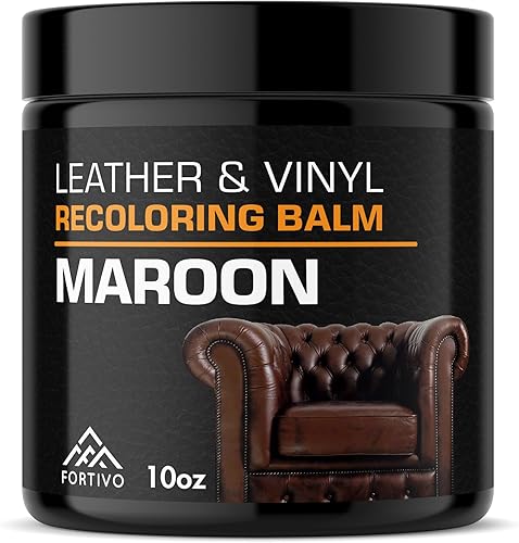 Bálsamo recolorante de cuero, restaurador de color para sofás y asientos de automóvil, removedor de arañazos y tinte de cuero, 10 onzas