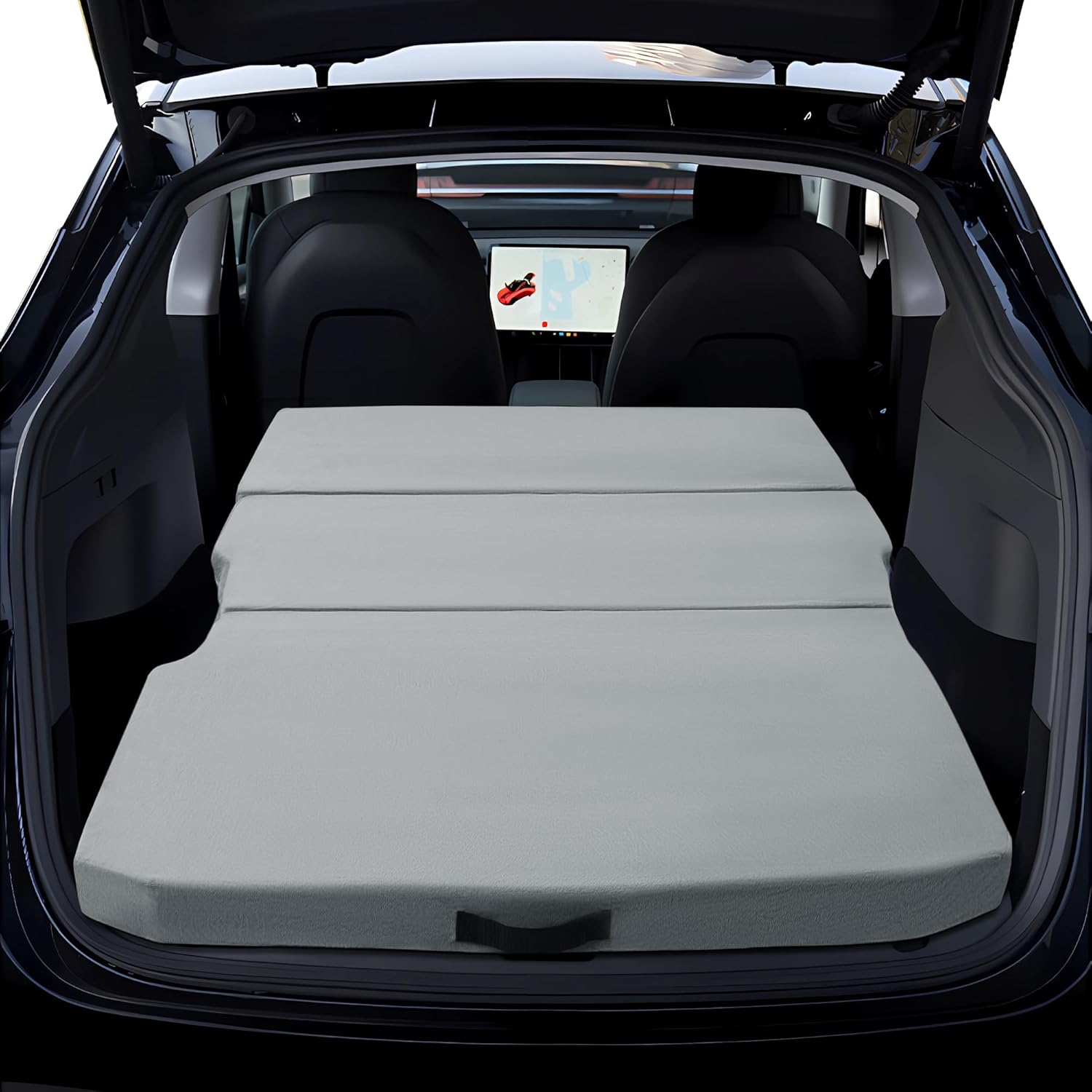 MABOZOO Foldable Camping Mattress for Car, Custom-Fit Car Bed Mattress Car Camping Mattress with Storage Bag, Soft Car Sleeping Pad for Model Y in Car Sleeping(73''x 41'')