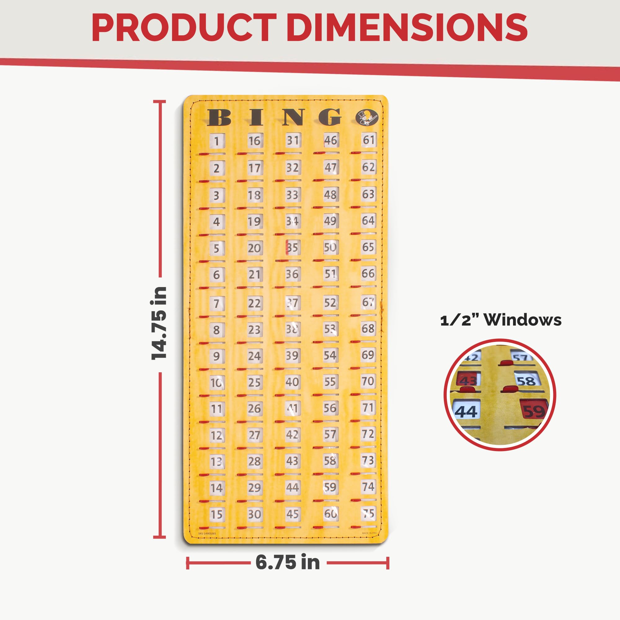 Snapklik.com : MR CHIPS Jam-Proof Finger Tip Master Bingo Card