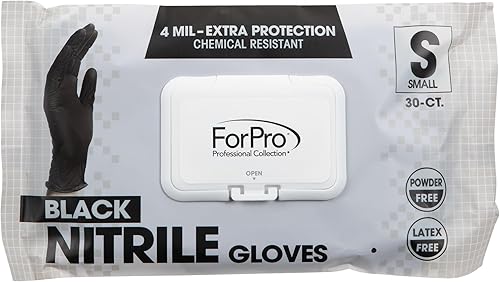 Miniatura 75 de ForPro Professional Collection Guantes desechables de nitrilo resistentes a productos químicos, sin polvo, sin látex, no estériles, seguros