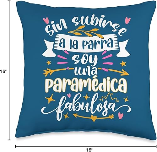 Miniatura 4 de Paramédica Fabulosa Divertido Mujer Enfermera de Ambulancia - Almohada (16 x 16 pulgadas), multicolor