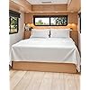 Short Queen Size 4 Piece Sheet Set - RV Short Queen, Ultra-Soft, Breathable & Cooling Bed Sheets Set with Deep Pockets - Hotel Luxury Bedding for Women & Men - Wrinkle Free & Fade Resistant - White