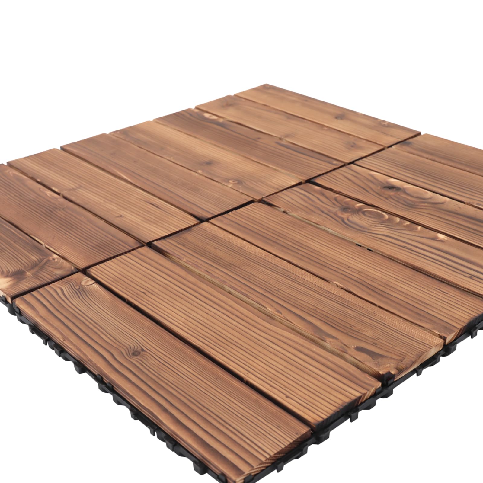 36 baldosas entrelazadas para terraza, suelo de madera dura, 30 x 30 cm, para jardín, patio, balcón