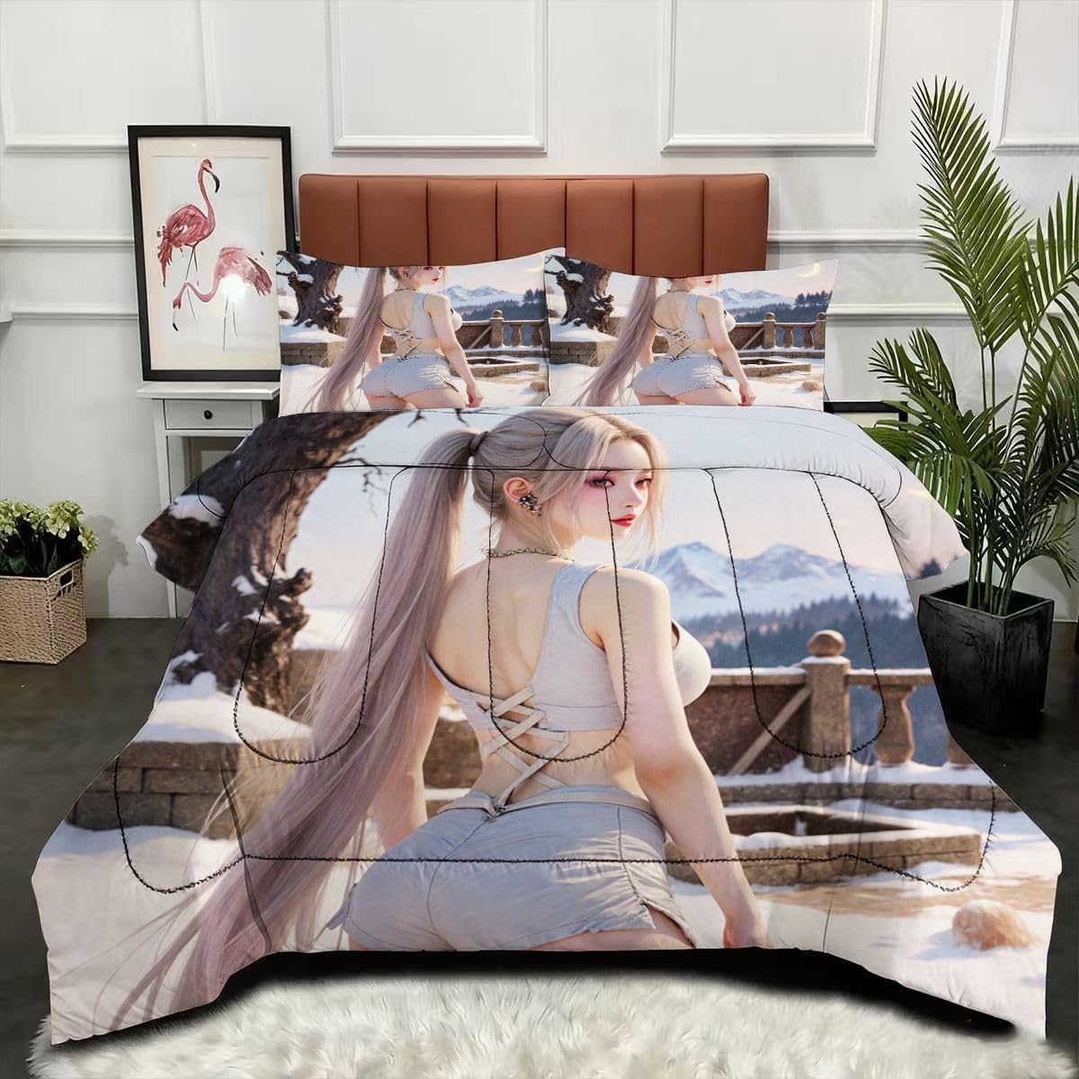 Couette 3D finie la literie terne parure lit imprimée 160x200 cm