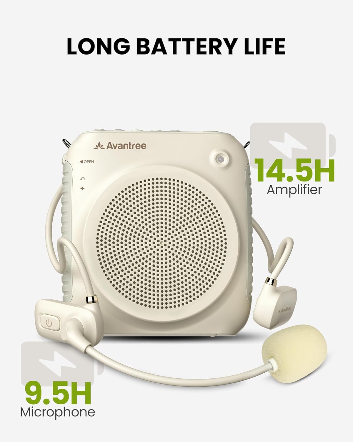 Avantree VoxAmp Lite – Wireless Voice Amplifier with Headset Microphone for Teachers, Bluetooth 6.0 & USB Playback, 15W Clear Sound, 15H Battery, Portable Pa Speaker for Fitness Coaching, Classroom - Image 6