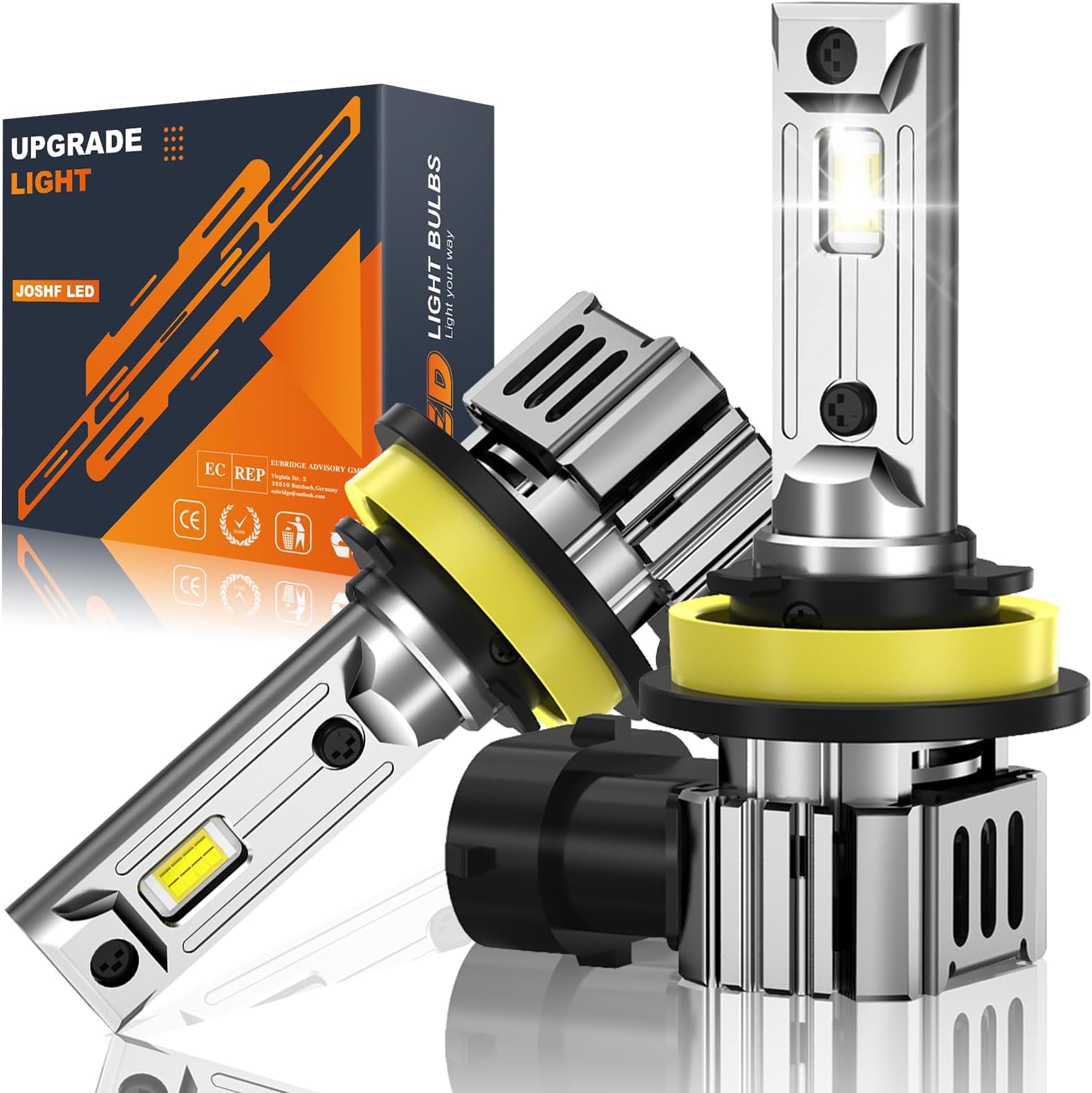 H1 Led Lamp motorfiets | Wit 6500K/2x6000 Lumen