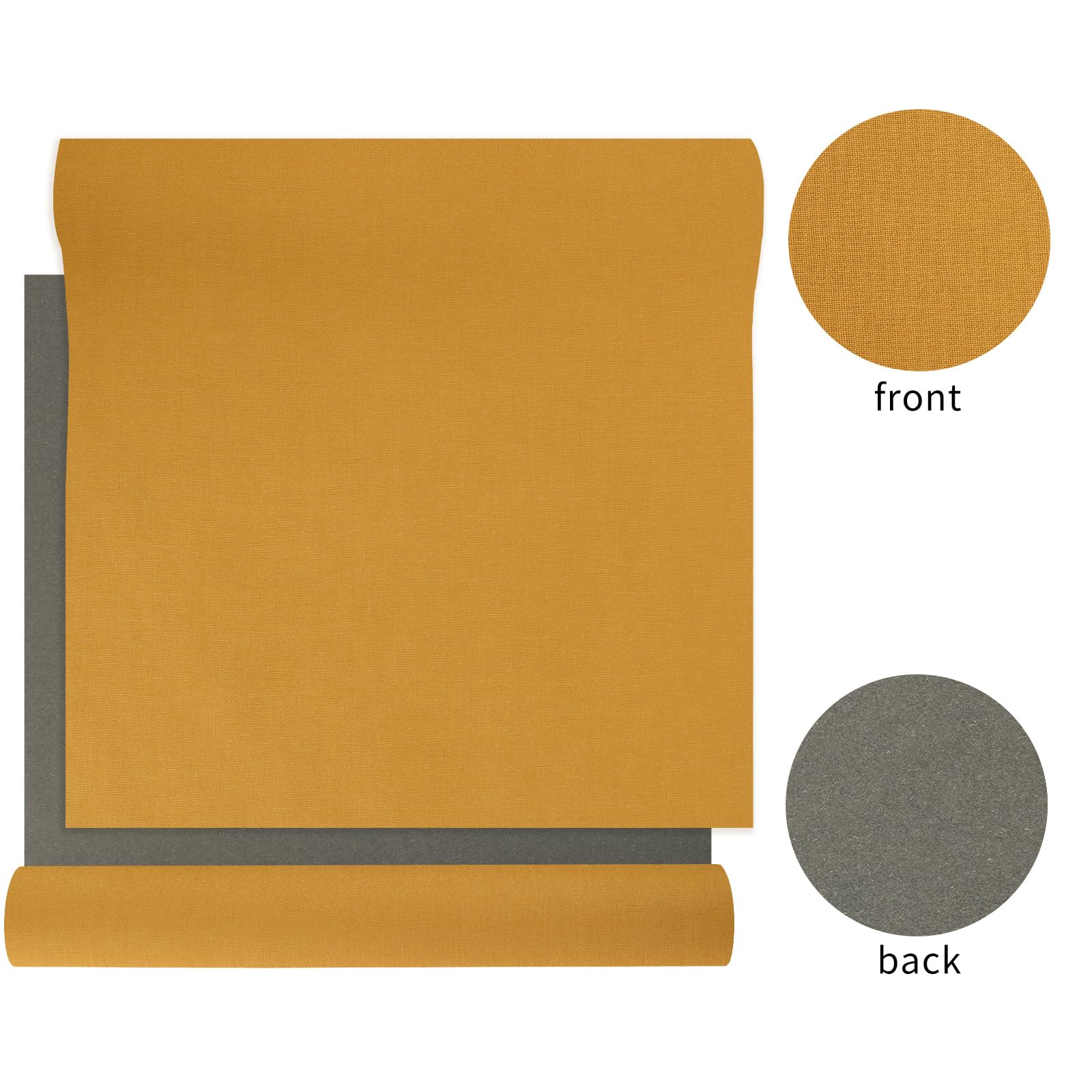 Wooqu Book Cloth, Fabric Surface and Paper Backed, Easy to Use, Strong, 17x29”, for Book Binding Ochre - Image 3