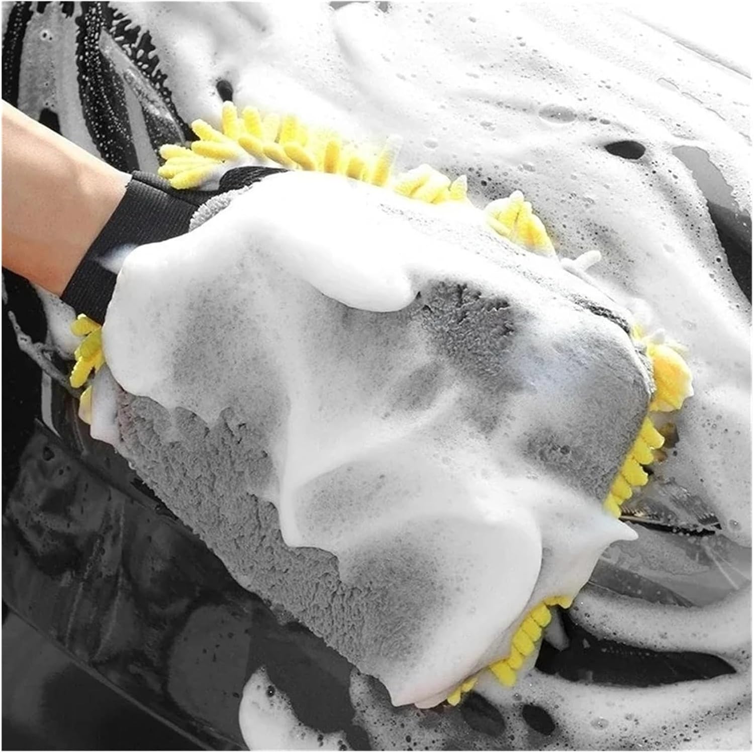 5pcs Microfiber Chenille Car Washing Gloves - Double-Sided Cleaning Mitts for Ultimate Detailing and Care(5PCS BLue)