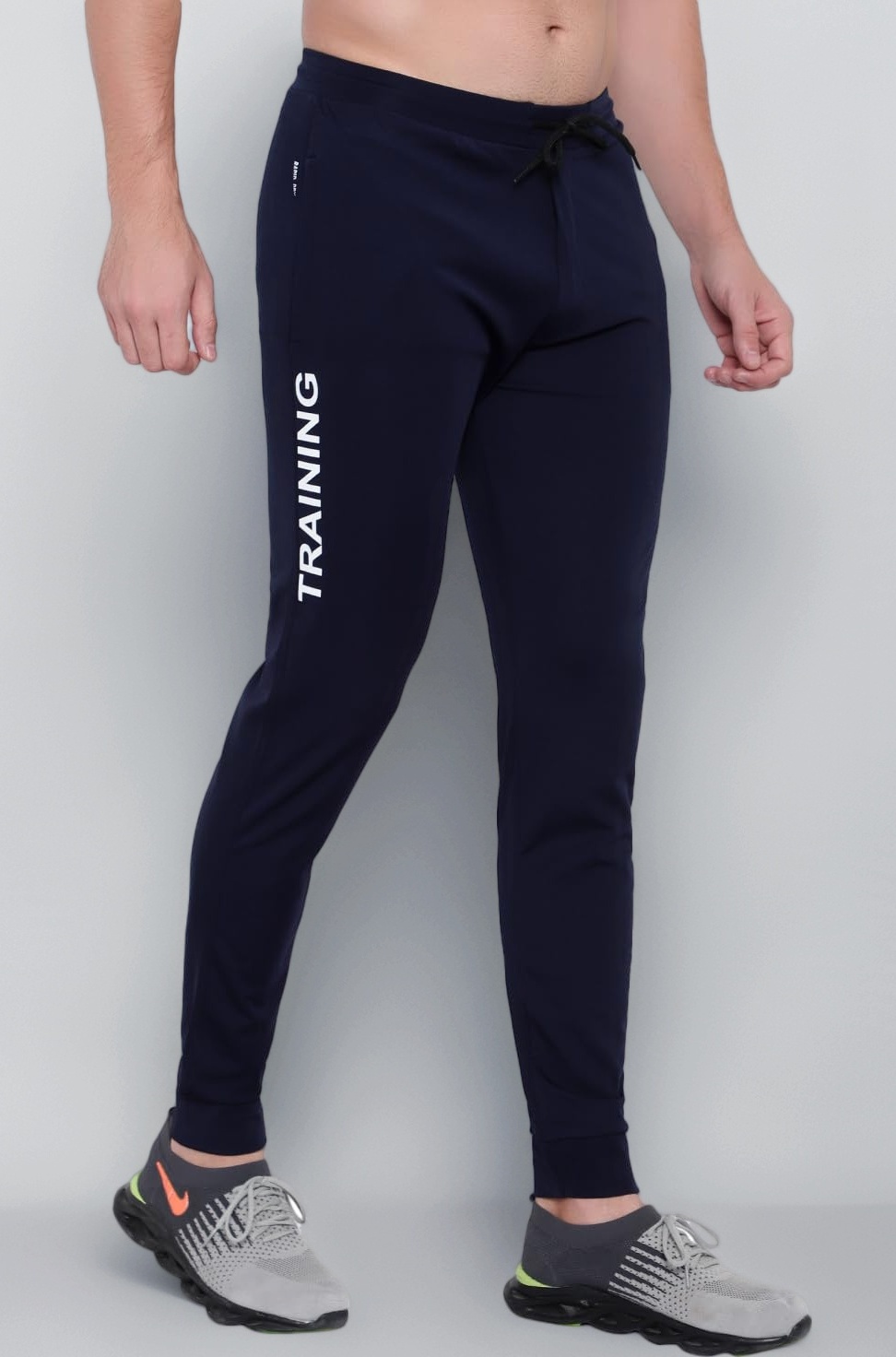 Men's Premium Stretchable Cargo Joggers | Regular Fit, Stylish Track Pants with Pockets | Soft Smooth Feel, Logo on Front, Comfortable Everyday Wear