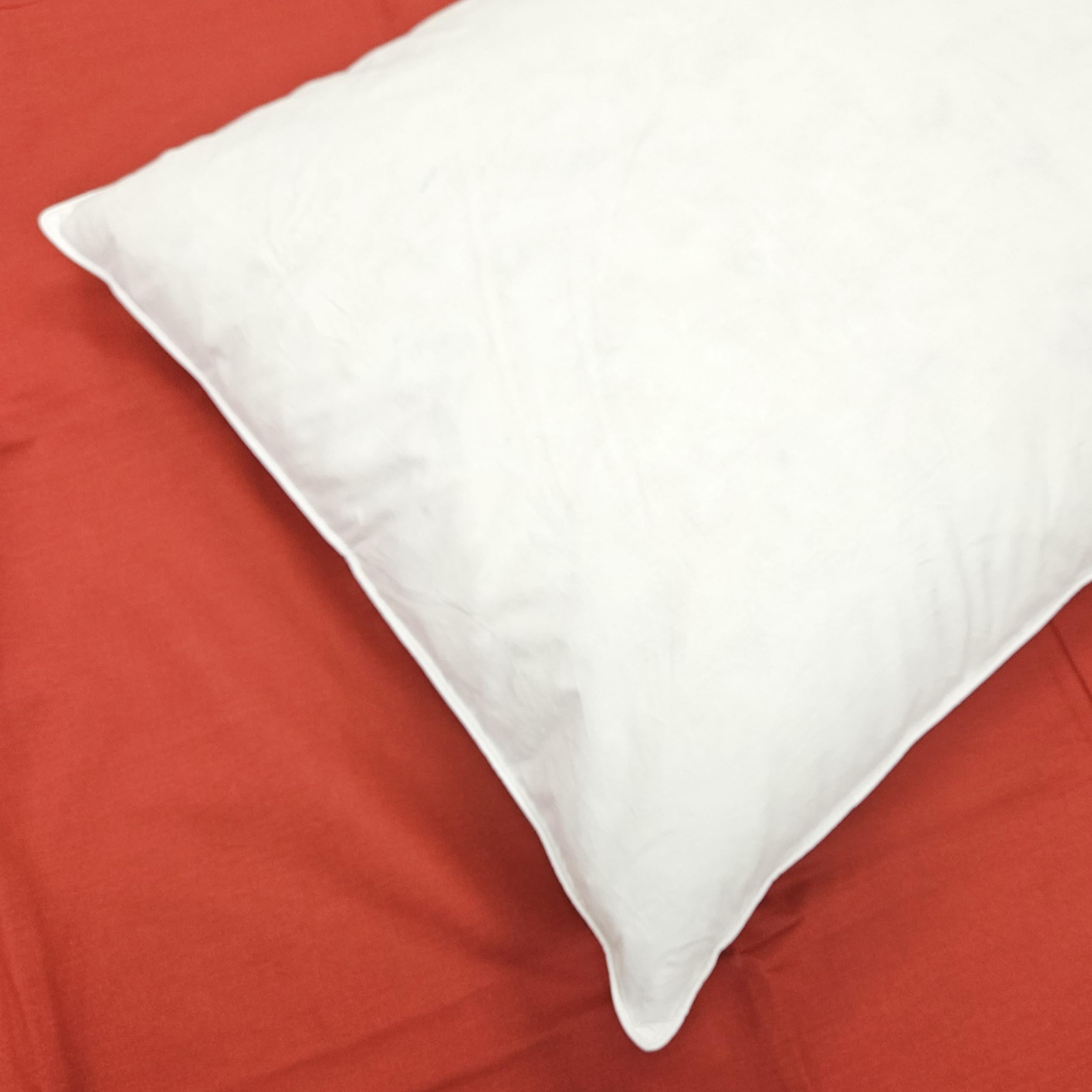 PIUMETTA Cuscino Letto in piuma d'oca 50x80cm - Guanciale per letto con tessuto 100% cotone e imbottitura in piumetta d'oca bianca