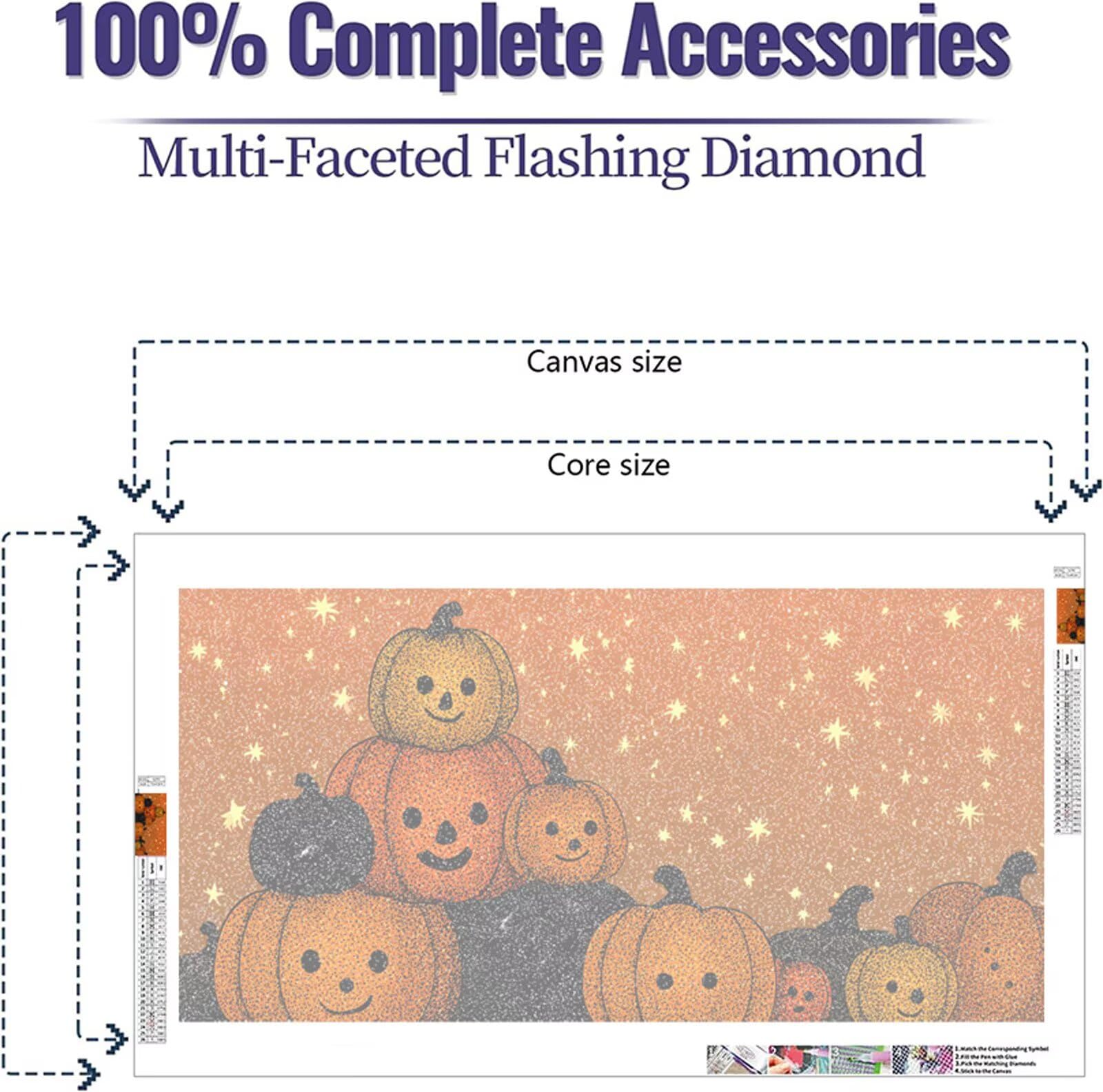 5D Diamond Painting Adultos Halloween Pintura de Diamantes Kit Completo