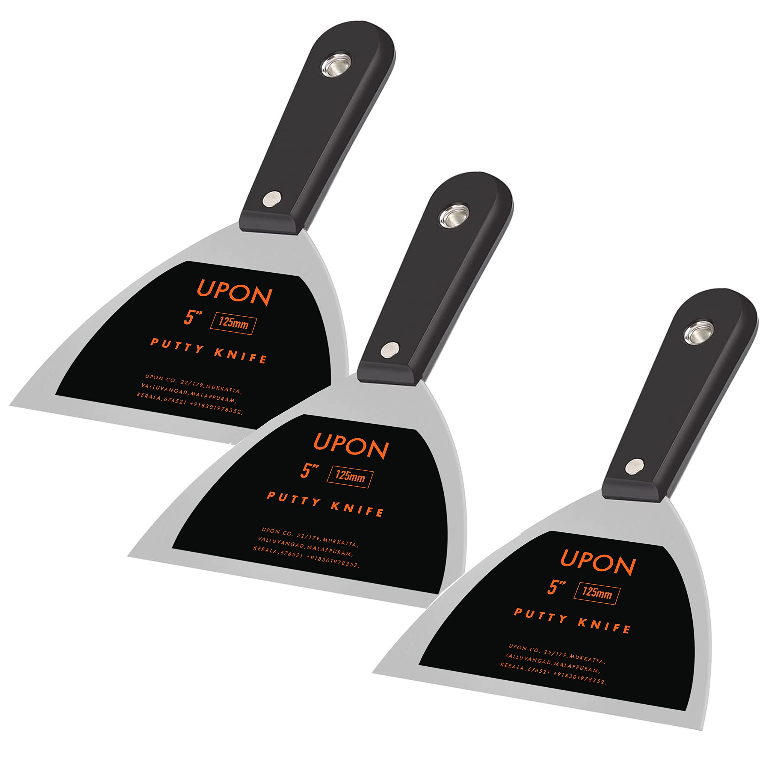 Upon Stainless Steel Putty Knife Set | Pack of 3(3 Pieces of 5") Putty Scraper Tool for Drywall Finishing, Plaster Scraping, Decals, Wallpaper, Mixing, Cutting & Other Uses (B09YNSPBYP) Amazon Price History, Amazon Price Tracker