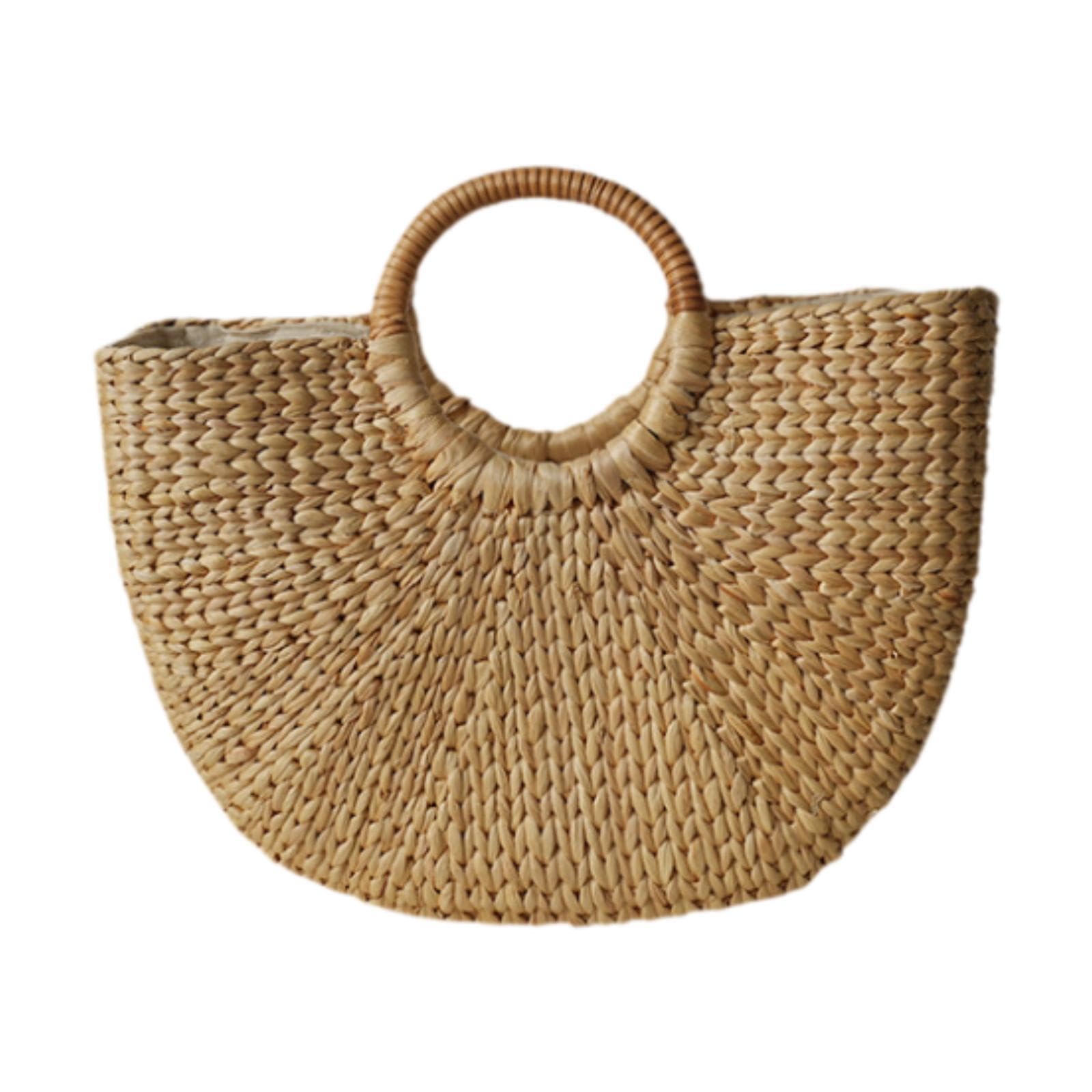 nivaa Woven Bag Handmade Fashionable Hand Woven Beach Tote for Daily Beach Camping L-picture-39