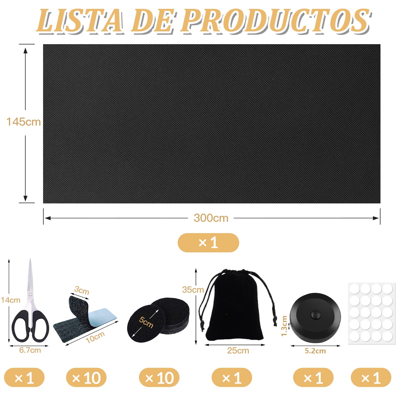 ZOCONE Tela Opaca para Ventanas Blackout 145x200cm Estores Opacos
