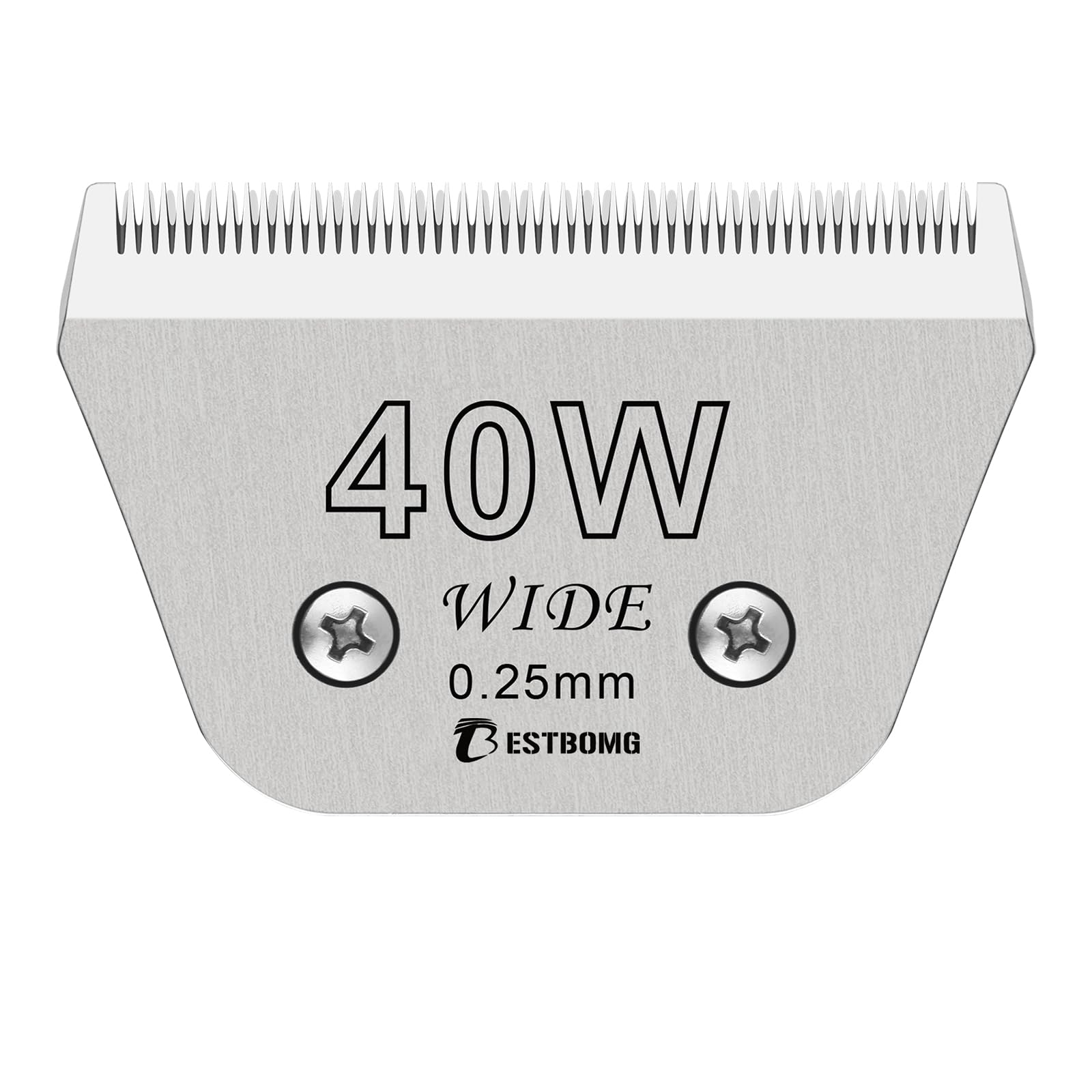 Lame staccabili per la toelettatura del cane, taglia 40 W, lama larga, lunghezza di taglio 1/100", compatibile con tagliacapelli Andi-s, Oster A5, Wahl km10
