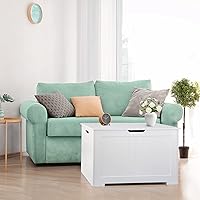 Vista 6 de JungleA Baúl de almacenamiento de 30 pulgadas, banco de almacenamiento de madera, caja organizadora de zapatos, con 2 bisagras de seguridad