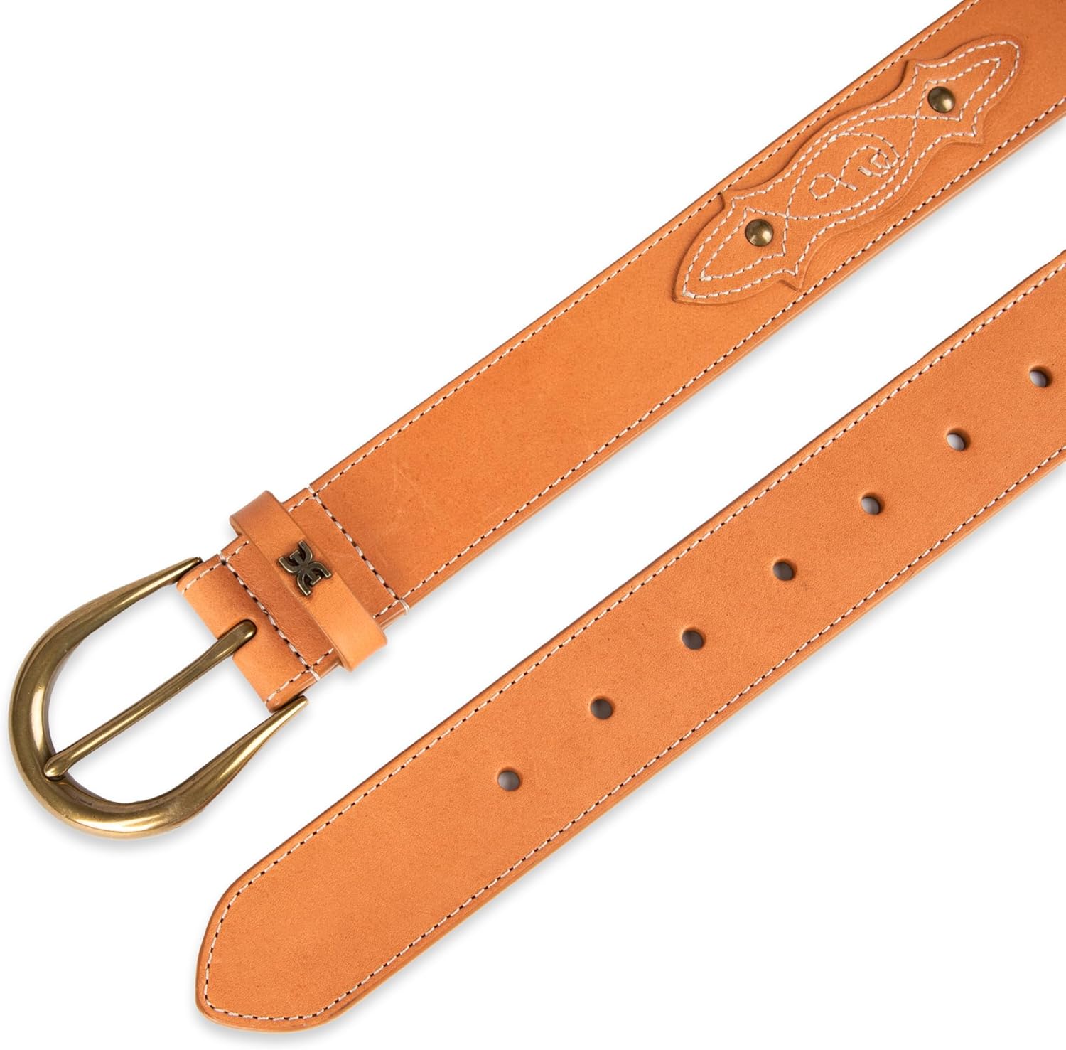 Sam Edelman Women's Western Style Embroidered Leather Fashion Belt for Jeans, Trousers and Dresses