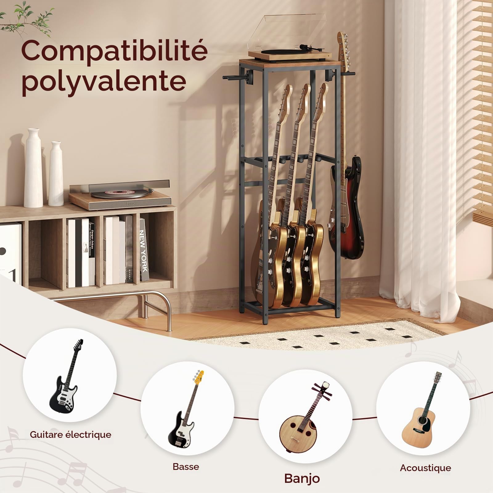 MAHANCRIS Support de guitare AGSHR6301