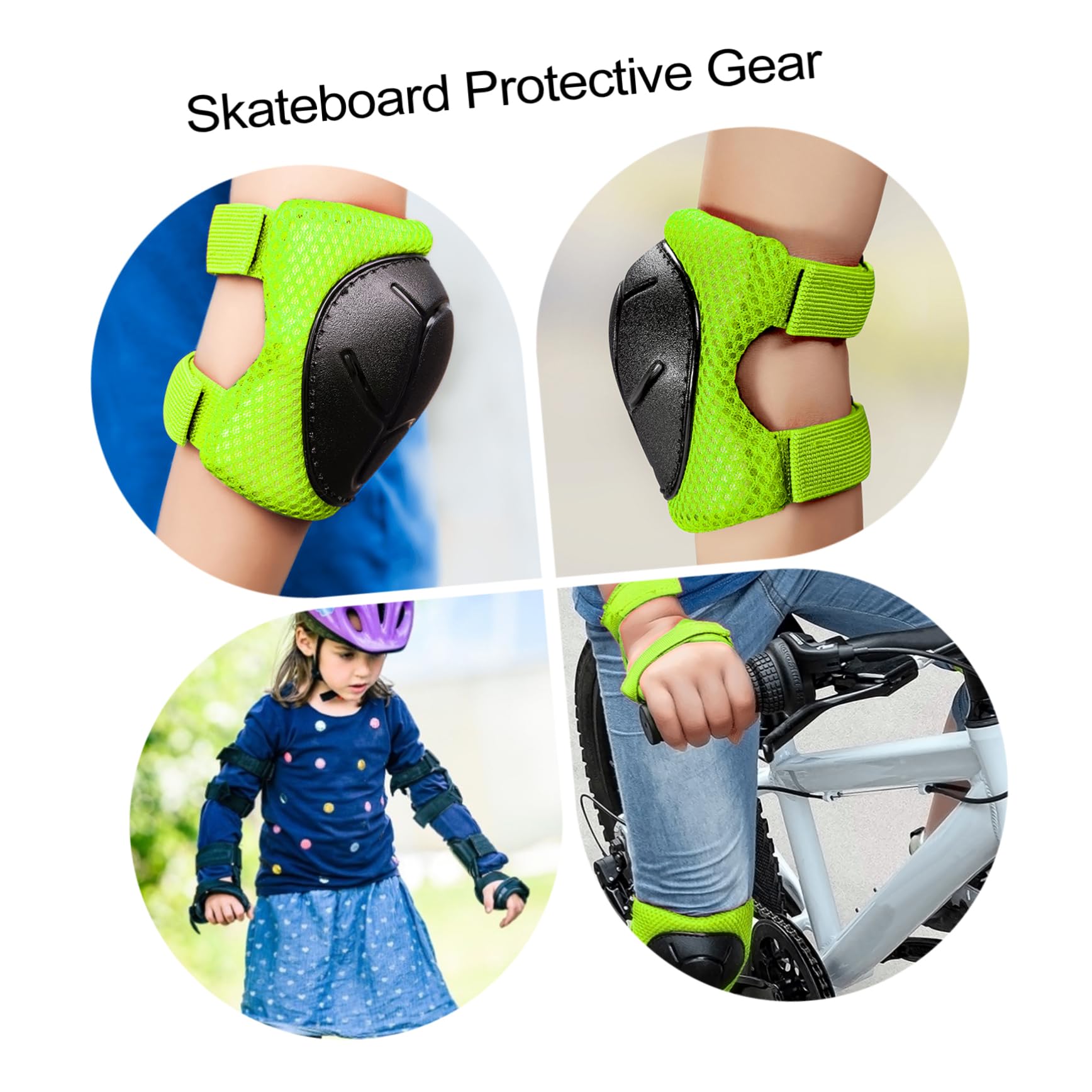 BCOATH 1Set Protective Gear Elbow Pads Knee Pads Wrist Guards for Skating Roller Skating and Cycling Breathable Comfort for Boys