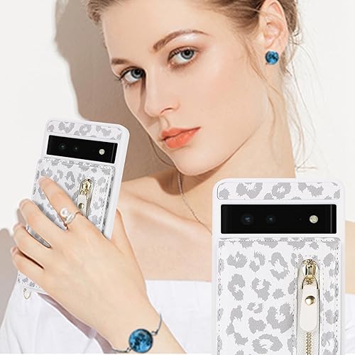 Miniatura 4 de Jaorty Funda para Google Pixel 6 para mujer con tarjetero de 6.4 pulgadas 5G 2021, funda para teléfono Google Pixel 6 con correa, funda cruzada con