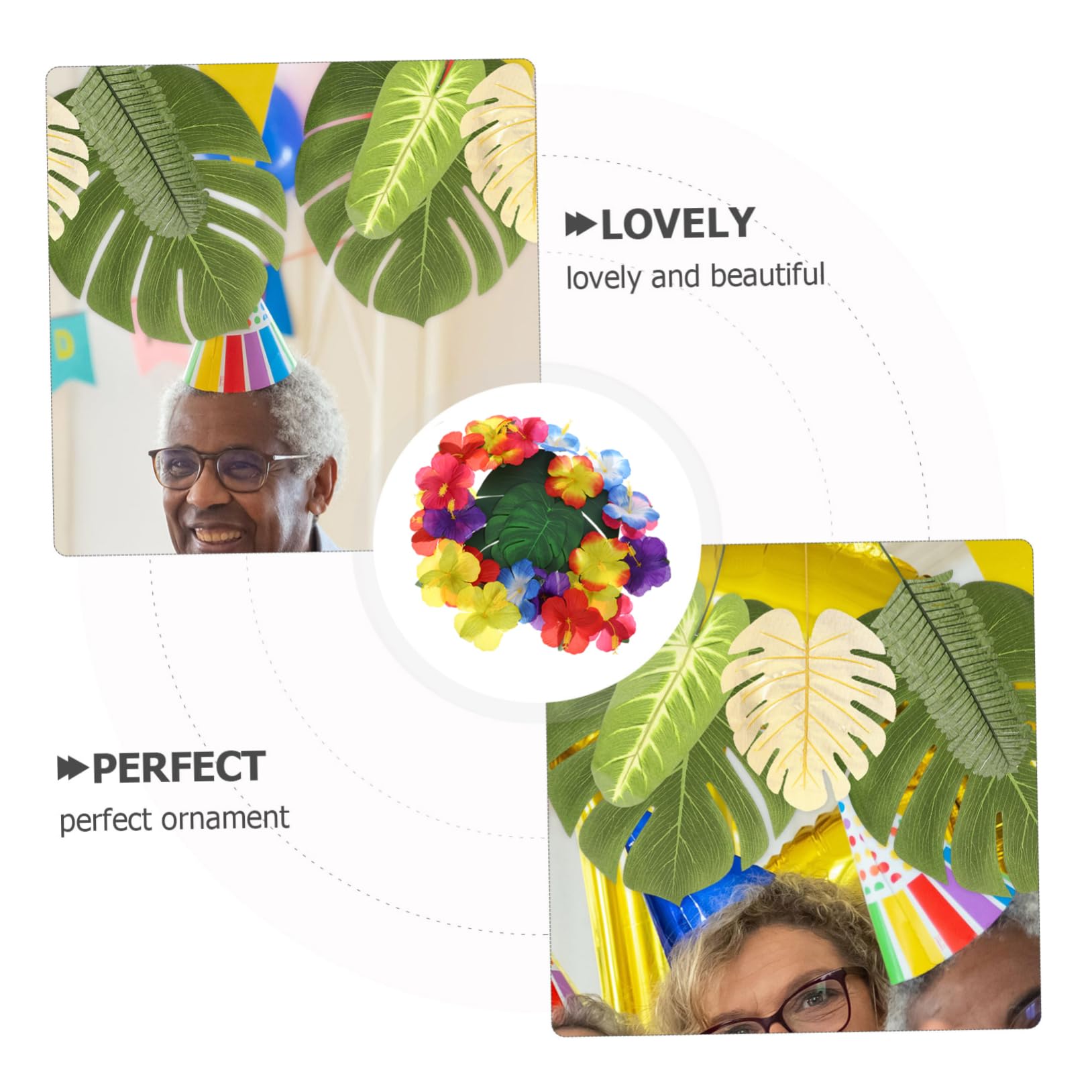 Alipis Adornos De Simuladas Decoraciones De Mesa para Fiestas Hawaianas Accesorios Fotográficos Luau