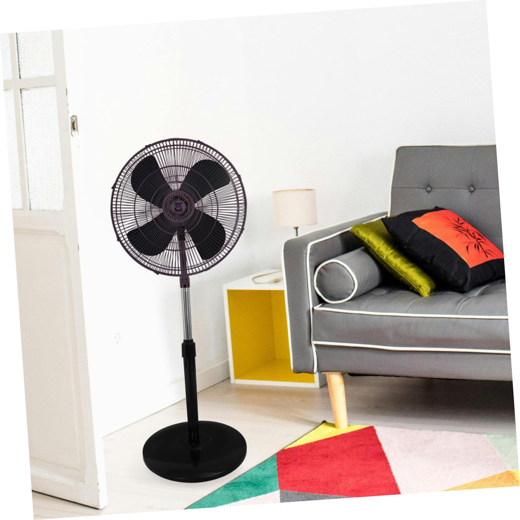 UKCOCO Supporto Regolabile per Ventilatore Piantana Asta Estensione in Acciaio e Base Rinforzata Nera Compatibile con Vari Modelli Ventilatori Elettrici Installazione Facile e Duratura