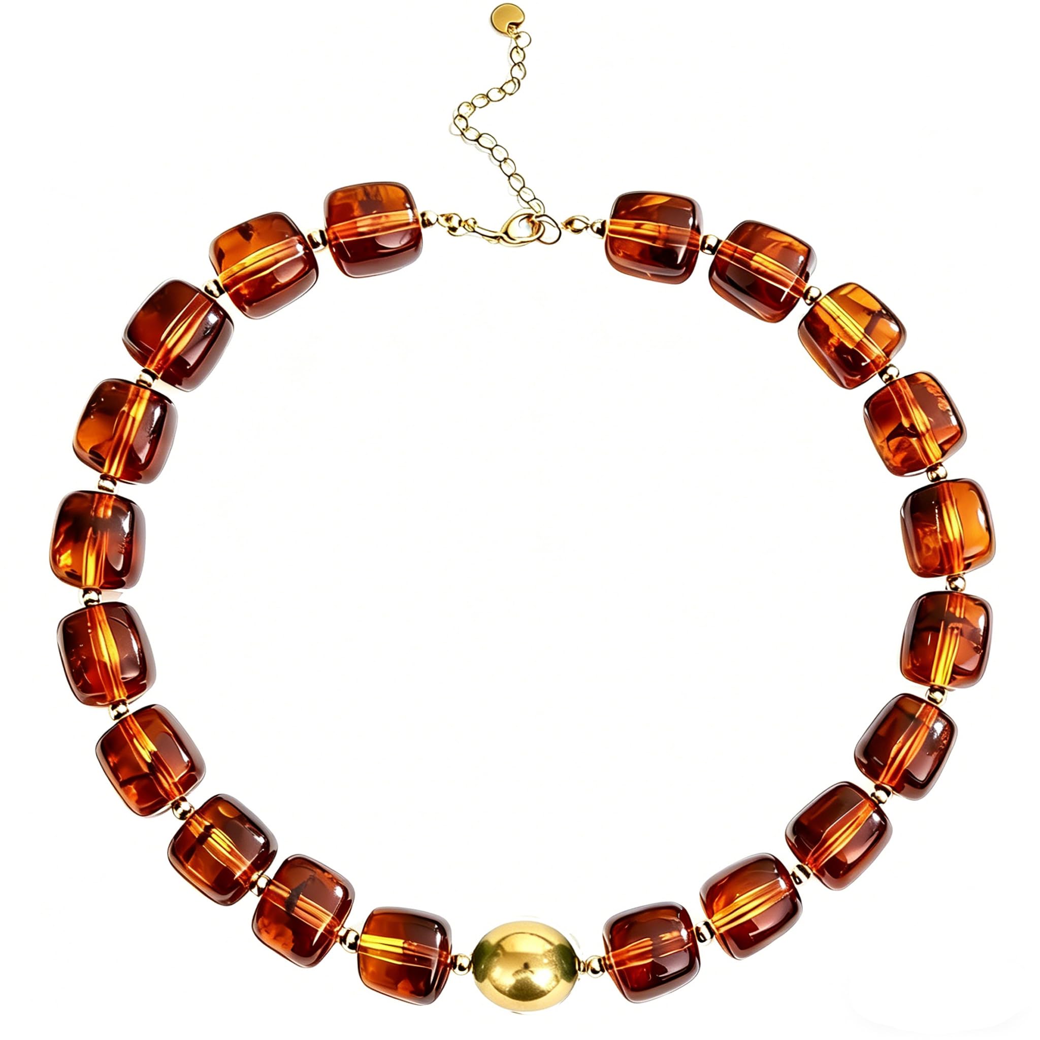 Colorful Resin Chunky Beaded Choker Necklace for Women, Summer Beach Jewelry — view 16