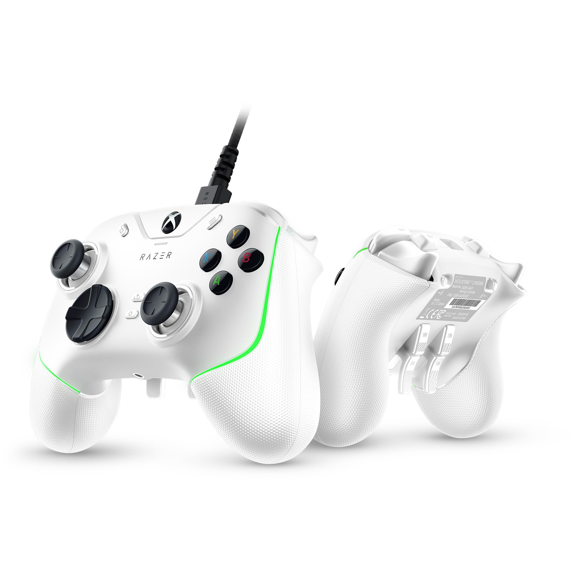 Razer Wolverine V2 Chroma - Mando Xbox Series X|S Totalmente Personalizable con iluminación RGB (6 Botones multifunción, Tapones de Stick Intercambiables, Modo Hair Trigger) Mercury