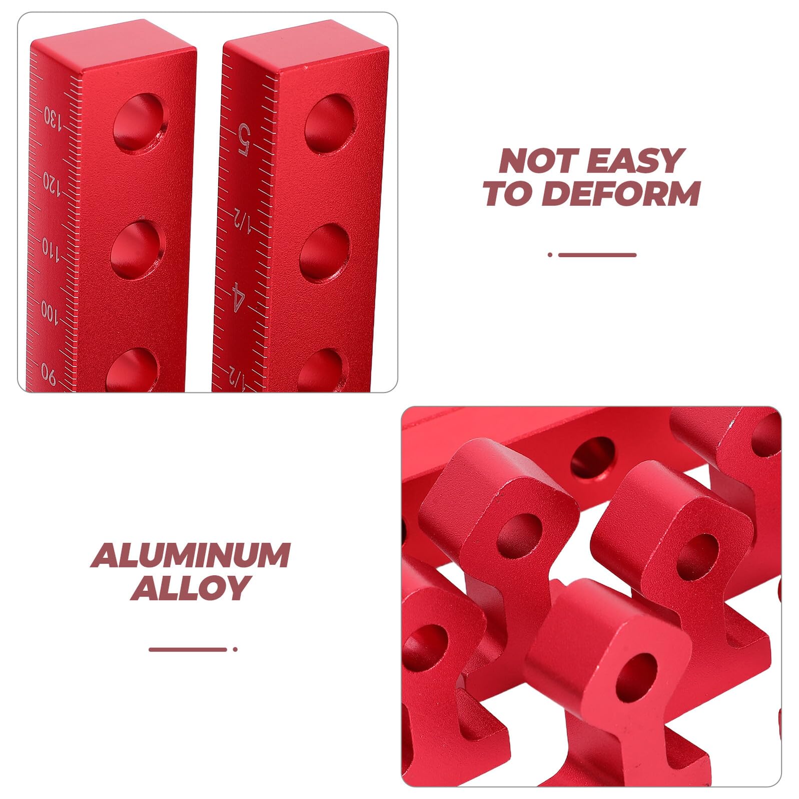 Anneome 12 Szt. Szt Aluminiowych Zacisków Narożnych Stopni Do Stolarki Precyzyjne Kątowniki Stolarskie Szybkie Mocowanie Uniwersalne Do Drewna Metalu i Granitu Narzędzie Precyzyjnego