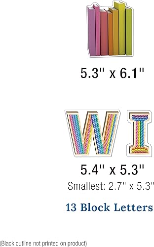 Vista 38 de Carson Dellosa - 37 piezas de decoración para tablón de anuncios, comprensión de lectura, matemáticas, escritura y ciencias, decoración de aula