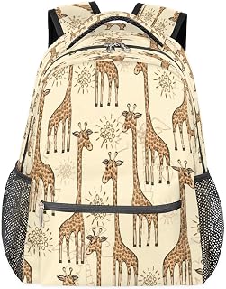 Mochilas de girafa animal para mulheres homens, mochila escolar tropical para meninos meninas adolescentes, mochilas para laptop para faculdade de trabalho, mochila de viagem à prova d'água mochila para livros para caminhadas, Multicor, Medium