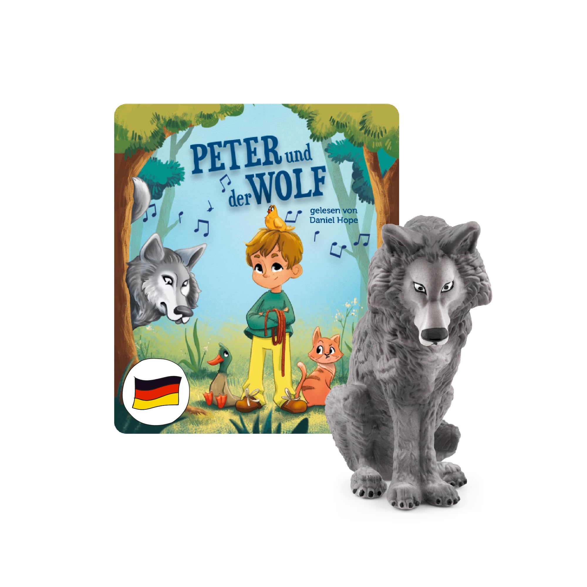 tonies Listening figure for Toniebox, Peter and the Wolf, listening game with music for children from 6 years, playtime approx. 50 minutes