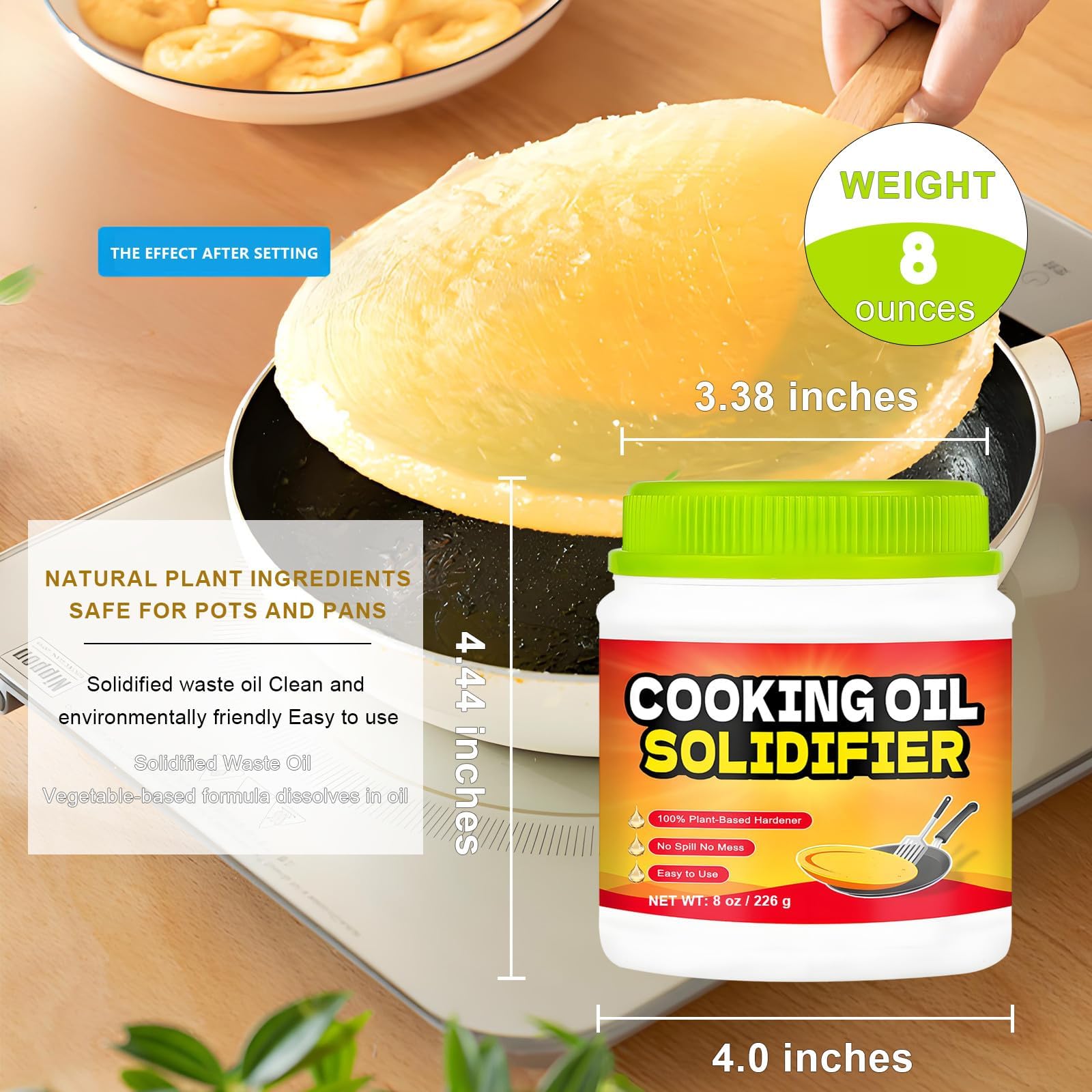 Snapklik.com : Cooking Oil Solidifier Solidifies Up To 46 Cups Plant ...