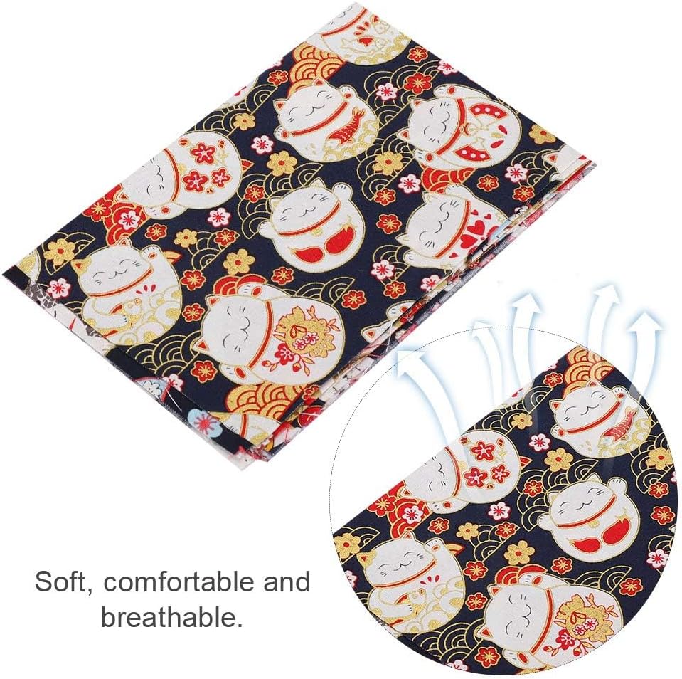 10Pcs Japanese Style Quilting Fabric Squares Sheets, 10"x8" Cotton Craft Fabric Bundle Patchwork Pre-Cut Quilt Squares for DIY Sewing Scrapbooking image 2
