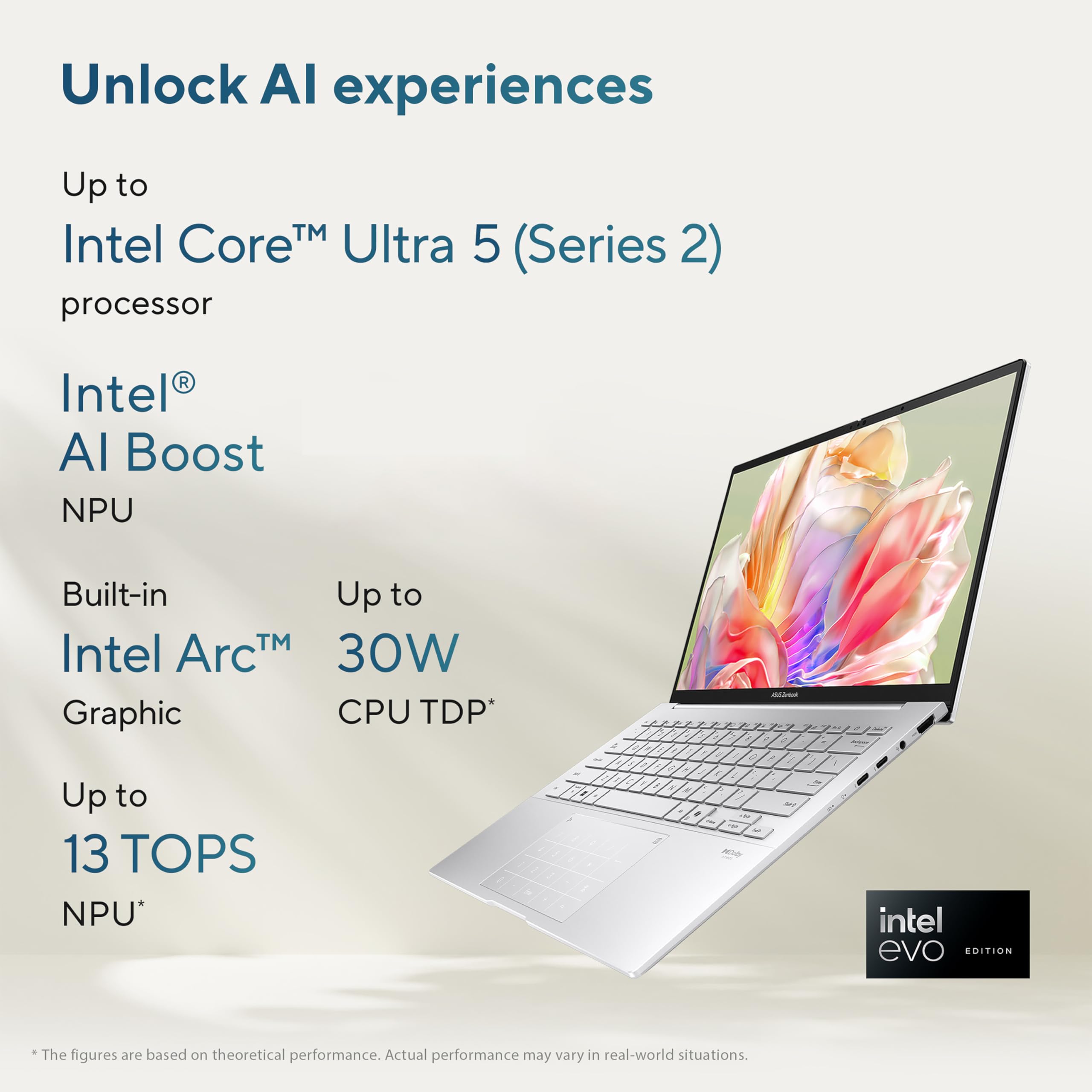 ASUS Zenbook 14 OLED UX3405CA 14.0" 2.8K OLED Laptop (Intel Core Ultra 5-225H, 16GB RAM, 512GB PCIe SSD, UK Layout Backlit Keyboard, Windows 11) — view 8