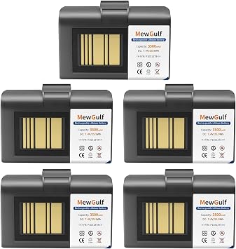 5 Pack 3500mAh ZQ520 ZQ620 Replacement Battery for Zebra Printer ZQ520 ZQ521 ZQ500 ZQ510 QLN320 QLN220 QLn220HC ZR628 ZR638 ZR658 ZR668 ZQ610 ZQ620 QLn320HC Battery 5