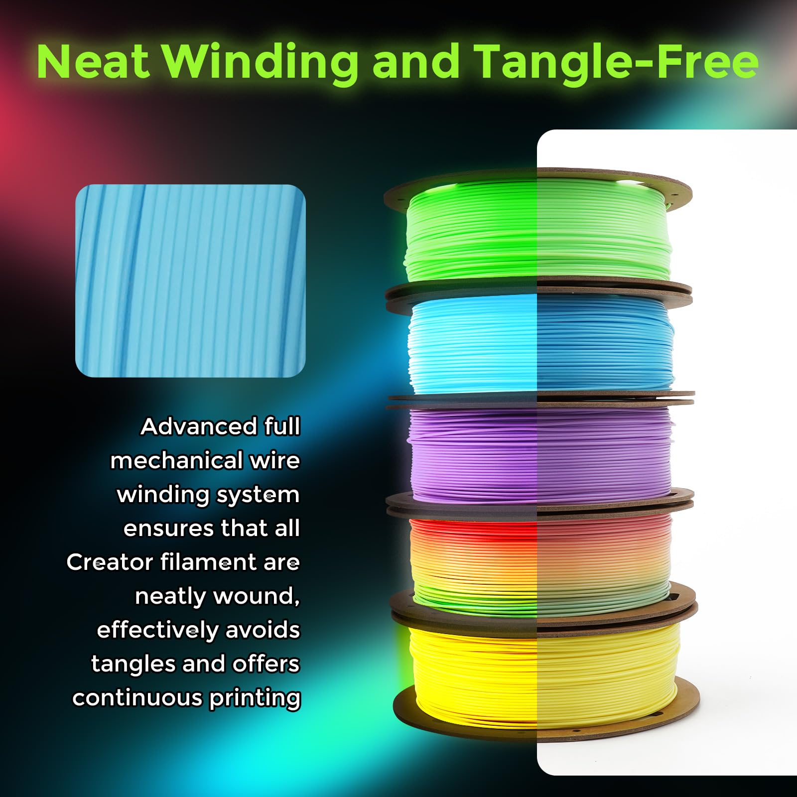 Luminious Filament Snapklik.com : Creator Luminous Glow In The Dark PLA Filament 1.75mm ...