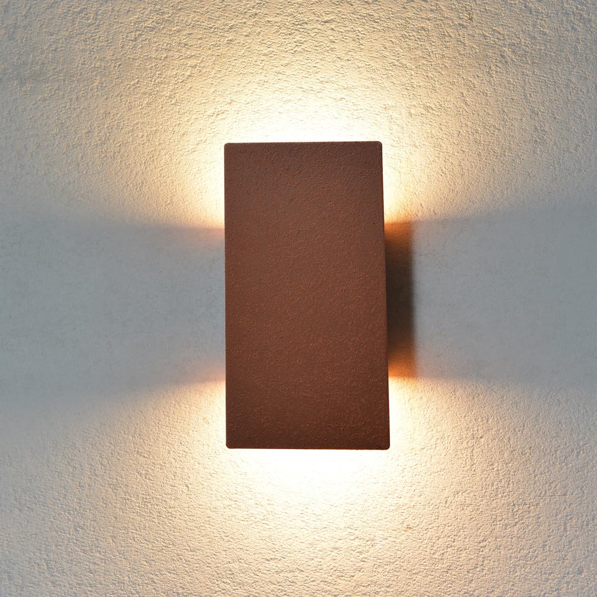Wall Light with Switch Rusty Red,Led Wall Lamp For Bedroom Bed,Up And Down Lights for Interior,Industrial Flat Wall Lamps For Hallway,Bed,Guest Room,Hotel,Stair Lighting,8w 3000k Warm White,1pcs โ image 1
